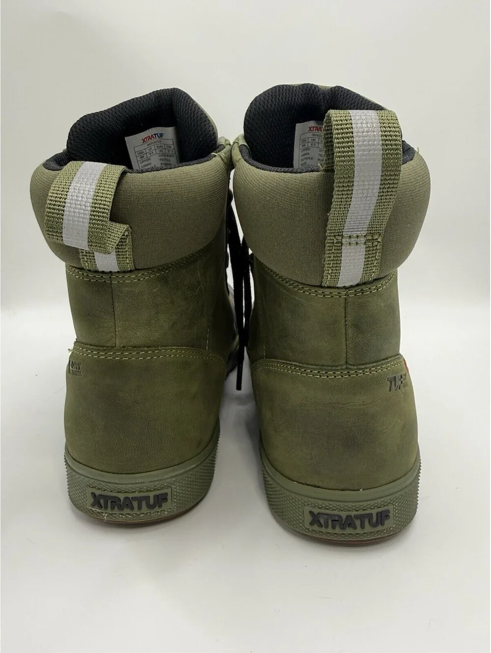 Xtratuf Men's Leather Lac Olive Lace Up Shoes LAL300 Sz 9 NWOB